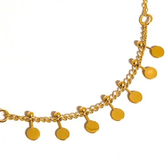 Kaylani 18K Gold Classic Round Charm Bracelet - Picture 4 of 5